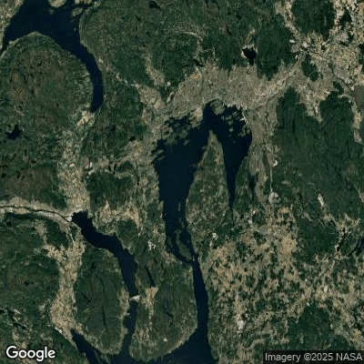 Eksempel på satellittbilde som brukeren kan se når de ber om hint